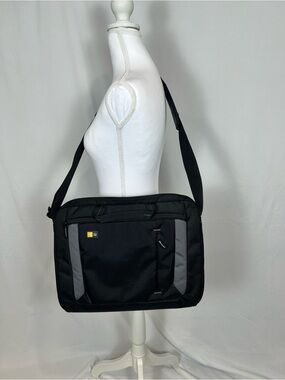 Case Logic Black and Gray Laptop Messenger Bag for Men